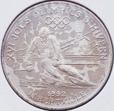 54 Andorra 10 diners 1989 1992 Winter Olympics km 55 UNC argint