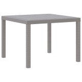 vidaXL Masă de grădină pentru dining Gri deschis 100 x 100 x 73 cm 871683