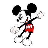 Sticker decorativ, Mickey Mouse, Negru, 76 cm, 10376ST