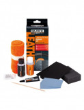 Kit Reparatie Piele si Vinilin QUIXX, 6ml Negru + Solutie Curatare 30ml, Accesorii Auto, Volan, Scaune