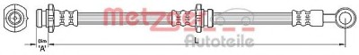 Conducta / cablu frana NISSAN ALMERA II (N16) (2000 - 2016) METZGER 4110390 foto