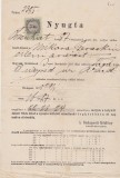 Chitanta publicitate Arad 1878 cu harta Banat Crisana si Transilvania pe spate