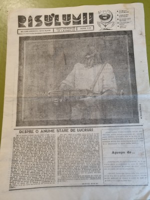 ziarul rasu&amp;#039; lumii - ziar umoristic - martie 1990 foto