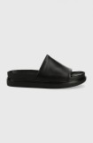 Vagabond Shoemakers slapi de piele Erin femei, culoarea negru, cu platforma