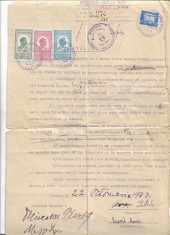 A1137 Contract vanzare Oradea 1932 timbre fiscale foto