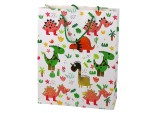 Punga de cadou cu dinozauri colorati, 32 x 26 x 10 cm, Lean 16747
