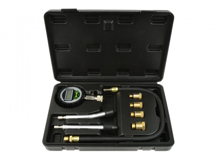 Tester pentru masurarea presiunii LCD in motoare pe benzina, Geko G02509