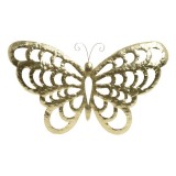 Cumpara ieftin Decoratiune perete fluture metalic auriu 50 x 30 cm, Inart