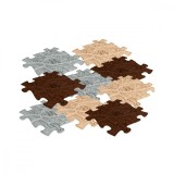 Covoras ortopedic senzorial puzzle Set Roots, Muffik