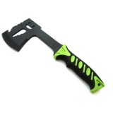 Cumpara ieftin Topor multifunctional, pentru camping, drumetii, 30 cm, verde, husa inclusa, Dactylion