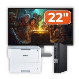 Pachet Calculator Second Hand DELL OptiPlex 5060 Mini PC, Intel Core i5-8500T 2.10-3.50GHz, 16GB DDR4, 512GB SSD + Monitor 22&amp;quot; + Imprimanta Broth