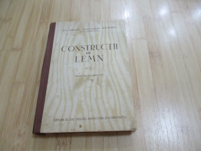 G. G. KARLSEN--CONSTRUCTII DE LEMN - VOL. 1 - 1955 foto