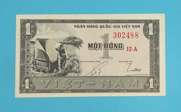 Vietnam 1 Dong 1955 &#039;Grane&#039; aUNC serie: 12-A 302488