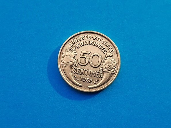 50 Centimes 1932 Franta-XF+-Bronz