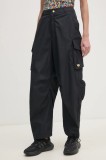 adidas Originals pantaloni CARGO PANTS femei, culoarea negru, fason cargo, high waist, JI5727