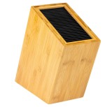 Suport pentru cutite, Bloc universal din bambus, 20 de fante, cu lungimea lamei de pana la 20 cm - RESIGILAT