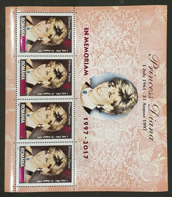 LP 2158 - 20 ani de la moartea Printesei de Wales - Diana - supratipar - 2017 foto