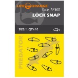 Agrafa Snap Orange Lock Snap No.1, 10buc/pac