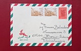 Plic poștal aerian Algeria &ndash; Cehoslovacia, francatură comemorativă și peisaje urbane