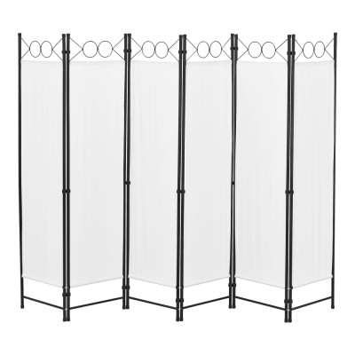 Paravan Saragossa B240 alb pliabil 171 x 240 cm [en.casa] HausGarden Leisure foto