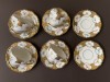 Set de 4 cesti cu 6 farfurioare aurii din portelan fin german MITTERTEICH, Seturi