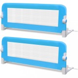 Cumpara ieftin Balustrada de protectie pat copii, 2 buc., albastru, 102x42 cm