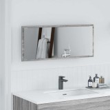 VidaXL Oglindă de baie cu LED, gri sonoma deschis, 90x8.5x37 cm