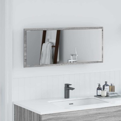 vidaXL Oglindă Pe perete sonoma gri 90 x 8.5 x 37 cm Lemn compozit 822818 foto
