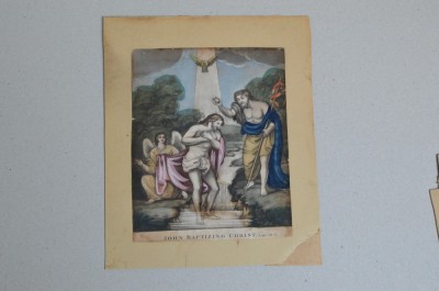 &amp;quot;John baptizing Christ&amp;quot; mezzotinta sec 18 foto