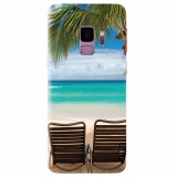 Husa silicon pentru Samsung S9, Beach Chairs Palm Tree Seaside