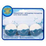 Pastile pentru rezervor WC, Set 3 buc, Alb și Bleu, 50g, CMCLASS