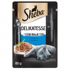 Sheba Delikatesse Pungă cu ton 85 g