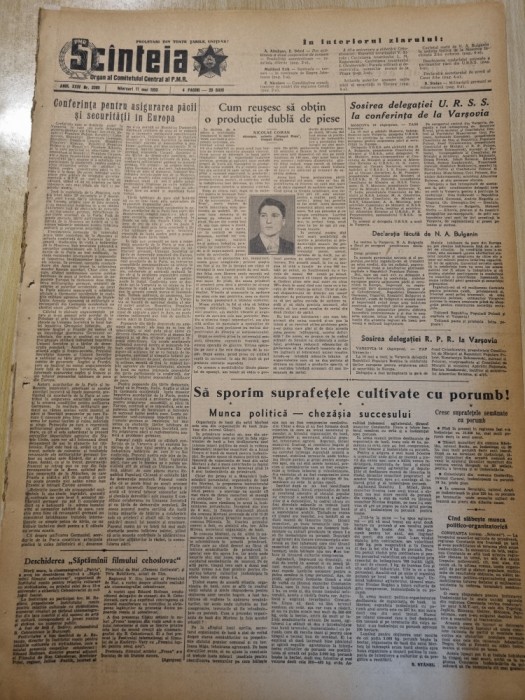 scanteia 11 mai 1955-art. regiunea galati,miting inchinat lui george enescu