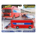 Transportator cu masinuta Hot Wheels, Car Culture, Euro Hauler si 94 Nissan 300 ZX GTS, HRV44