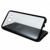 Husa Aluminiu Magnetica si spate Sticla Securizata Samsung Galaxy S8 Black, MyStyle