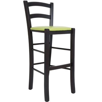 Scaun Paesana bar - cadru wenge - imitatie piele verde - 21899 foto