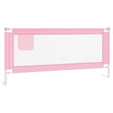 Cumpara ieftin Balustrada de protectie pat copii, roz, 200x25 cm, textil