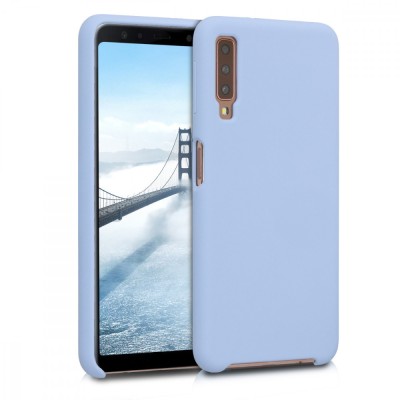Husa pentru Samsung Galaxy A7 (2018), Silicon, Albastru, 47730.58 foto