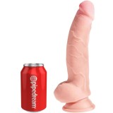 King Cock-Dildo cu Densitate Triplă 18.4 cm-Ventuza