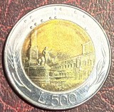 500 LIRE 1982 ITALIA(BRAILLE)/ BIMETAL/ 6,8g. / 25,8mm.