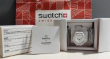 Ceas Omega x Swatch Moonphase Snoopy, Mission to the Moon, Full Set, Barbatesc, Nou