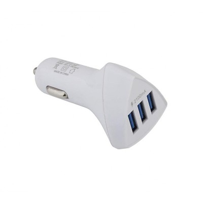 Incarcator Auto , 3 Porturi USB , 2.1 Amperi , Alb foto