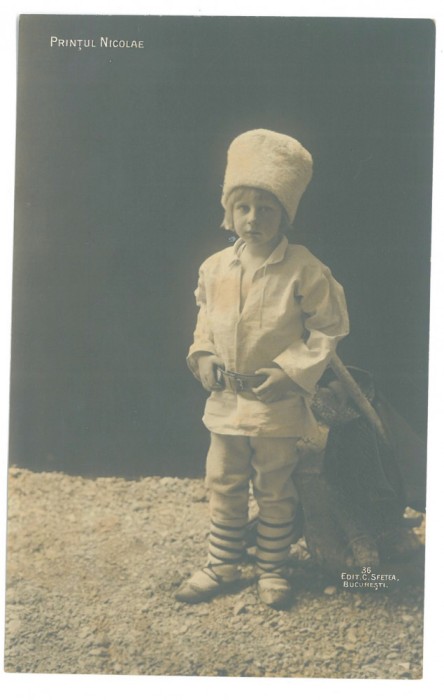3196 - Prince NICOLAE, Royalty, Regale, Romania - old postcard - unused