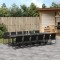 Gossi set mobilier de gradina, 13 piese, negru, textilena