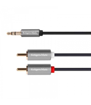 Cablu STEREO JACK 3.5 mm - 2x RCA 1m Basic KRUGER&amp;amp;MATZ foto