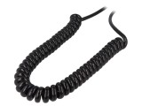 Cablu spiralat neecranat PUR 5x1.5mm negru