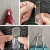 Carlige autoadezive transparente din plastic, 2 buc, 3x8 cm, CMCLASS