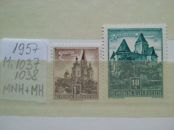 1957- Austria-Mi1037,1038-2val.-MH