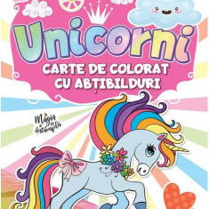 Unicorni. Carte de colorat cu abțibilduri - Paperback brosat - Dreamland Publications - Aramis