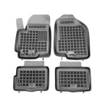 Set covorase auto din cauciuc KIA SOUL (AM), 10.2008-12.2019, presuri tip tavita, negru